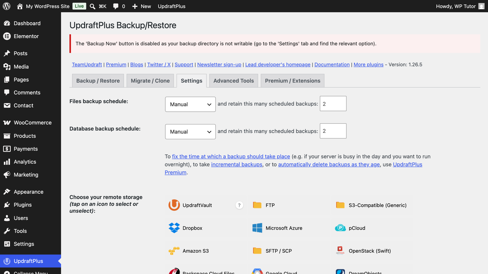 UpdraftPlus: Set Up Automatic WordPress Backups